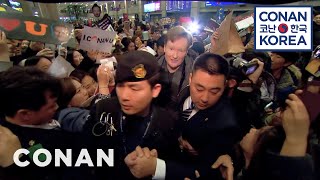 Conan's Rock Star Airport Reception In Korea | CONAN on TBS