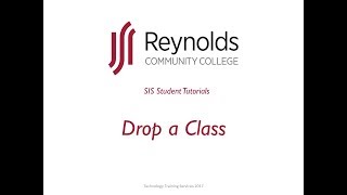 09 SIS Dropping a Class