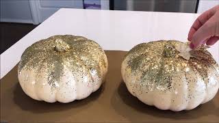 DIY GLAM  FALL GLITTER PUMPKINS