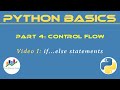 [P4/1] Python IF ELSE statement | Python Control Flow | Python Basics | Python Beginners