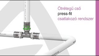 Ötrétegű cső press-fit csatlakozó rendszer szerelése