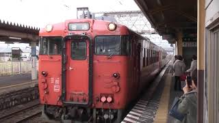 JR川部駅　奥羽本線 青森行き到着【キハ40系・649D】　2018.12.04