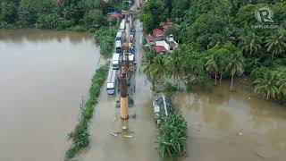 Maharlika Highway in Quezon Province flooded after Severe Tropical Storm #KristinePH