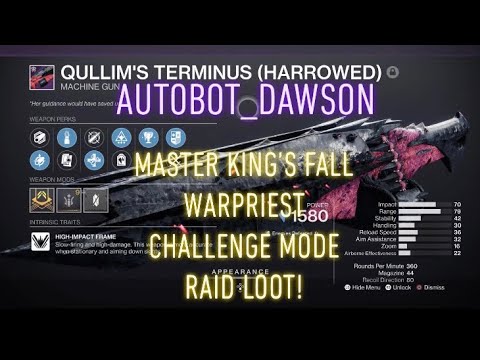 Destiny 2: More Raid Loot in Master King's Fall Challenge Mode! (Harassed Weapons/Followers!)