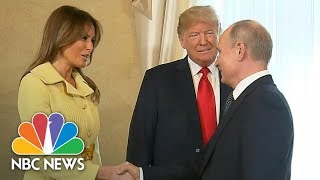 President Trump Introduces First Lady Melania To Vladimir Putin At Helsinki Summit | NBC News