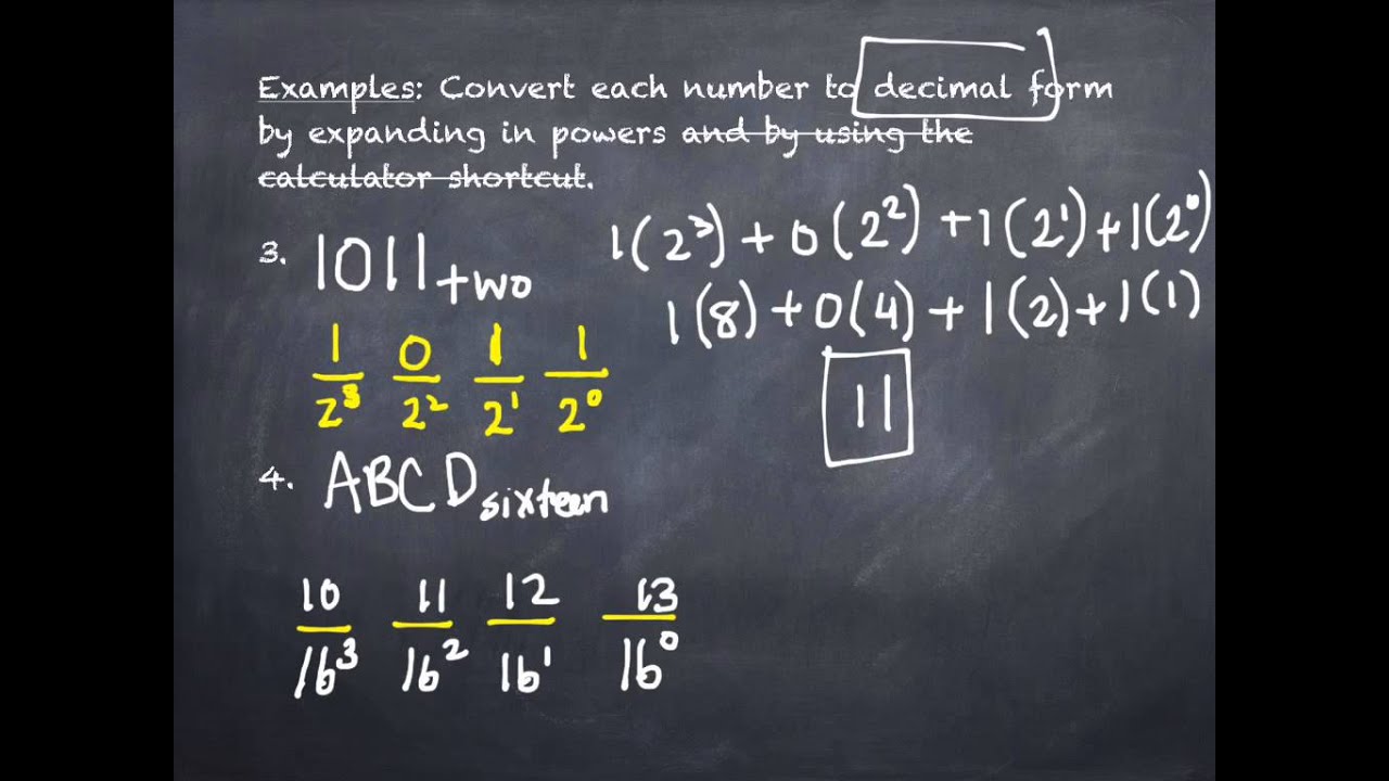 4.4 Conversion Between Number Bases B (part 1) - YouTube