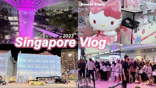 Singapore travel vlog 2023 🛫🎀 : Jewel, Sanrio store tour, china town, shopping at mustafa centre