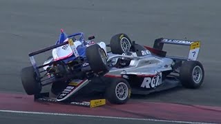 Deagen Fairclough \u0026 Tiago Rodrigues Crash - 2024 Formula 4 UAE @ Dubai