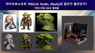 마이크로소프트 TRELLIS: Rodin, Meshy의 킬러가 될것인가?(정말 자연스러운 360도 구현)