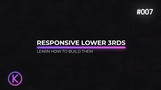 After Effects Responsive Lower 3rds Templates - Part 1