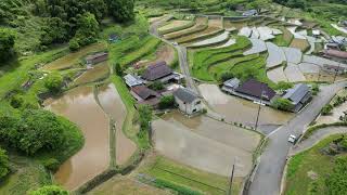 兵庫県佐用郡の棚田4K空撮