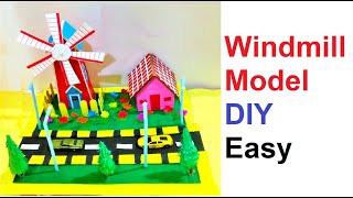 Amazing Windmill Model 3d Making Project |  DIY | Wind Turbine Project | HowtoFunda