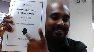 Business Studies 0450 IGCSE Seminar