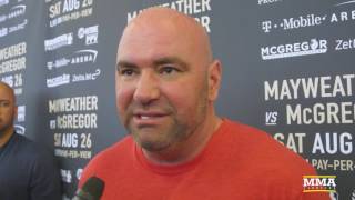 Dana White McGregor vs. Mayweather (Toronto) Media Scrum - MMA Fighting