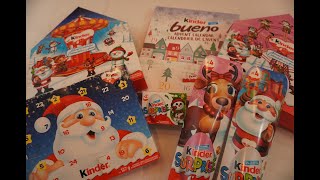 Leftover Kinder Surprise Bueno Chocolate Holiday 2022 unboxing (ASMR Friendly)