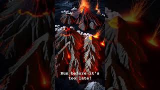 RUN!! APOCALYPTIC Volcanic Eruptions 🌋 #shorts #apocalypse #ai #fyp