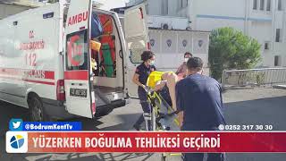 YÜZERKEN BOĞULMA TEHLİKESİ GEÇİRDİ