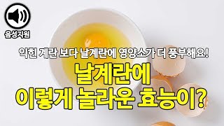 익힌계란보다 영양가치가 높다는 날계란 효능과 주의사항 부작용