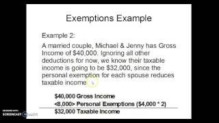 Exemptions , Personal & Dependency