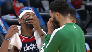 Jayson Tatum and Bradley Beal can't stop laughing after the game 🤪 Celtics vs Wizards