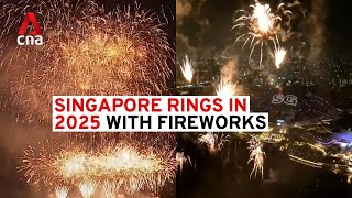 Singapore rings in New Year with massive fireworks display at Marina Bay