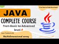 Java tutorial for beginners | Multidimensional Arrays in Java | java full course.