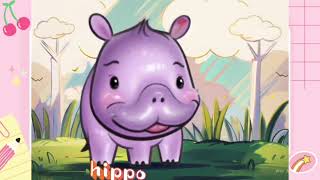 สอนน้องร้องเพลง สัตว์ Animal hippopotamus ฟังเพลงเด็ก เด็กน้อยหัดฟัง หัดร้อง : เพลงเด็กJanaTVkidsnew