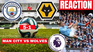 Man City vs Wolves 5-1 Live Stream Premier League Football EPL Match Score reaction Highlights FC
