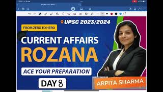 Day 8: Current Affairs Rozana|UPSC CSE |Current Affairs Today |Current Affairs IAS 2024| Proxy Gyan