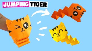How to make EASY origami TIGER, paper tiger