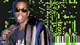A$AP Rocky - Praise The Lord, but plays piano after converting to MIDI file
