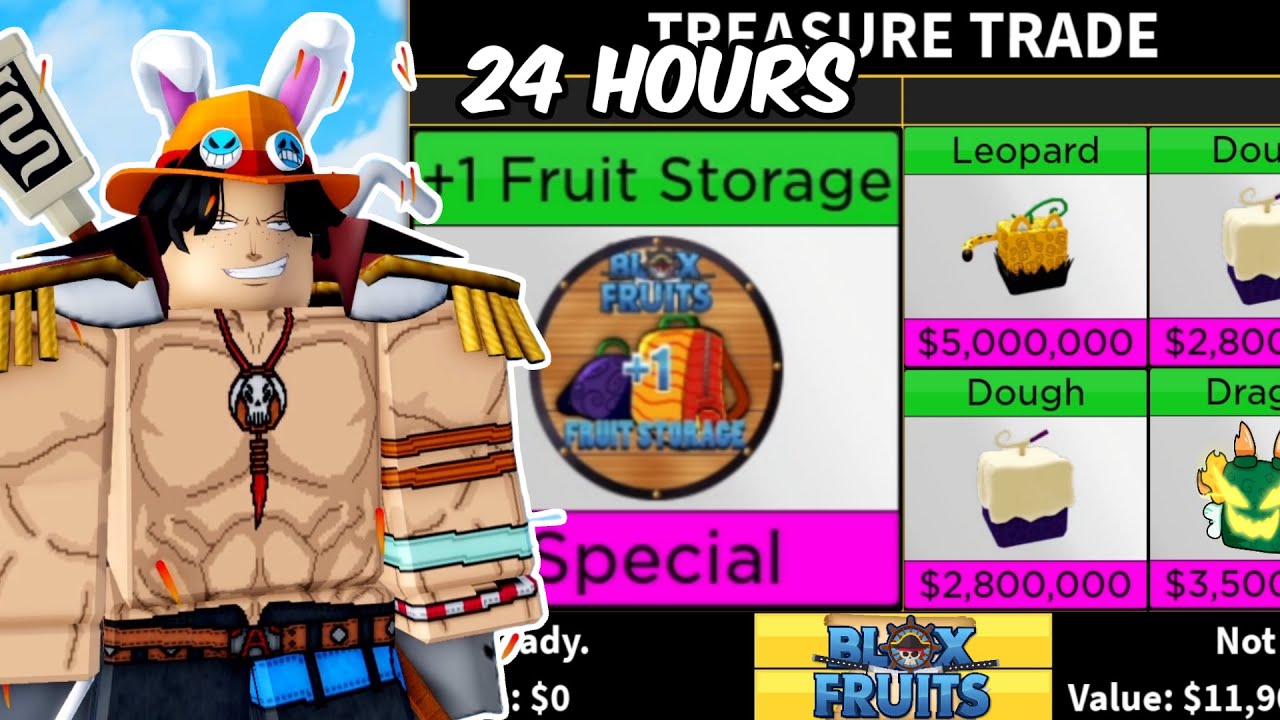 Trading FRUIT STORAGE For 24 Hours In Blox Fruits - YouTube