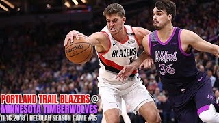 Portland Trail Blazers vs Minnesota Timberwolves - Full Game Highlights - November 16, 2018