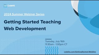 Getting Started Teaching Web Development