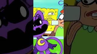 Catnap is DISGUSTED at Creepy SpongeBob! - Smiling Critters 4k meme | #shorts #animation