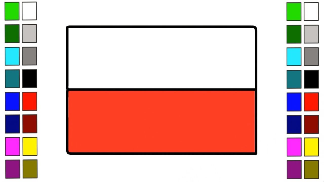 How To Draw Poland Flag || The Flag Of National Polish Flag Coloring ...