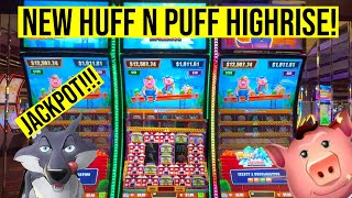 JACKPOT! NEW HUFF N PUFF HIGH RISE SLOT! HUGE BONUS!