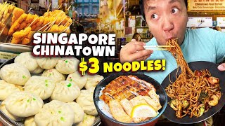 $3 NOODLES! Singapore CHINATOWN NIGHT MARKET Food Tour