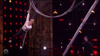 Bello Nock: Simon Gives Daredevil a Second Chance and He SMASHES It!! America's Got Talent 2017