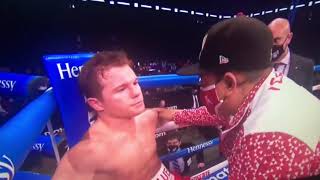 Canelo injures 🤕 Callum Smith arm/bisep 💪 🤛 slow motion