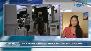 NBA teams arrive at ESPN's wide world of sports