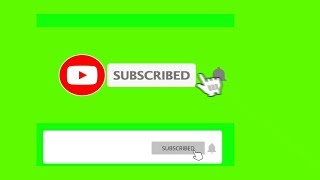 Green Screen Animated Subscribe Button and bell icon