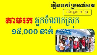 Unit 80 រៀនបកប្រែ កាសែត   translate newspaper Hunt on for 15000 migrants