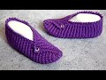 slippers crochet from a rectangle. crochet for beginners