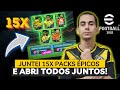 🚨🔥Juntei E Abri 15 Packs ÉPICOS GRÁTIS De Uma Só VEZ! Será Que Tive Sorte?? eFootball 2024