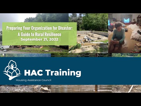 Preparing Your Organization for Disasters A Guide to Rural Resilience