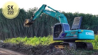 รถแม็คโครโกเบลโก้ KOBELCO SK200 เคลียร์ริ่ง ปรับพื้นที่ สร้างถนน 【CHANAWAN】