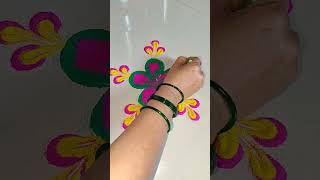 Most attractive✨and Easy Rangoli❣️|Manmohak Designs #rangoli #simpelrangoli #easyrangoli#viralvideo