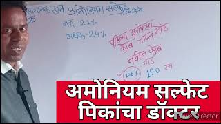 ammonium sulphate #अमोनियम सरदार सल्फेट का  कधी वापर किती पोती?पीक डॉक्टर👍ऊर्जा तंत्र 🏆खत व्यवस्थापन