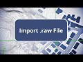 Learn how to Import .raw File in TBC Viewer Edition Commands - Trimble Business Center